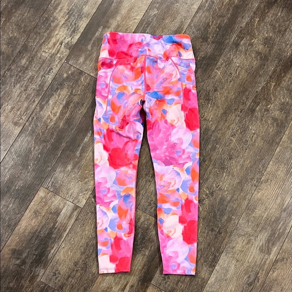 Colorful Floral Kids Leggings - Picture 8 of 9